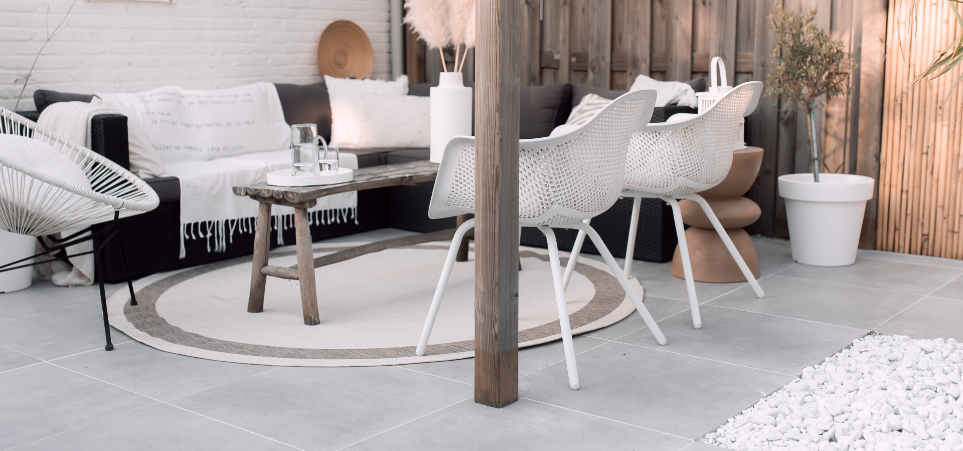 Tuin inspiratie: ronde buitenkleden! 