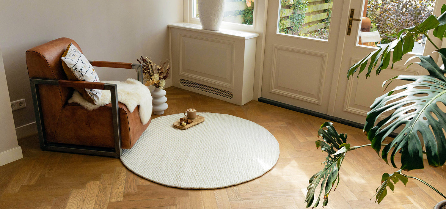 klein vloerkleed wol