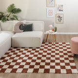 Retro Rug - Gambit Brown/White