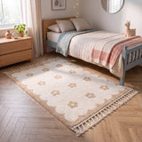Washable children's rug - Moos Flower Creme