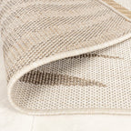 Round Jute Outdoor Rug - Nomad Leaves Cream