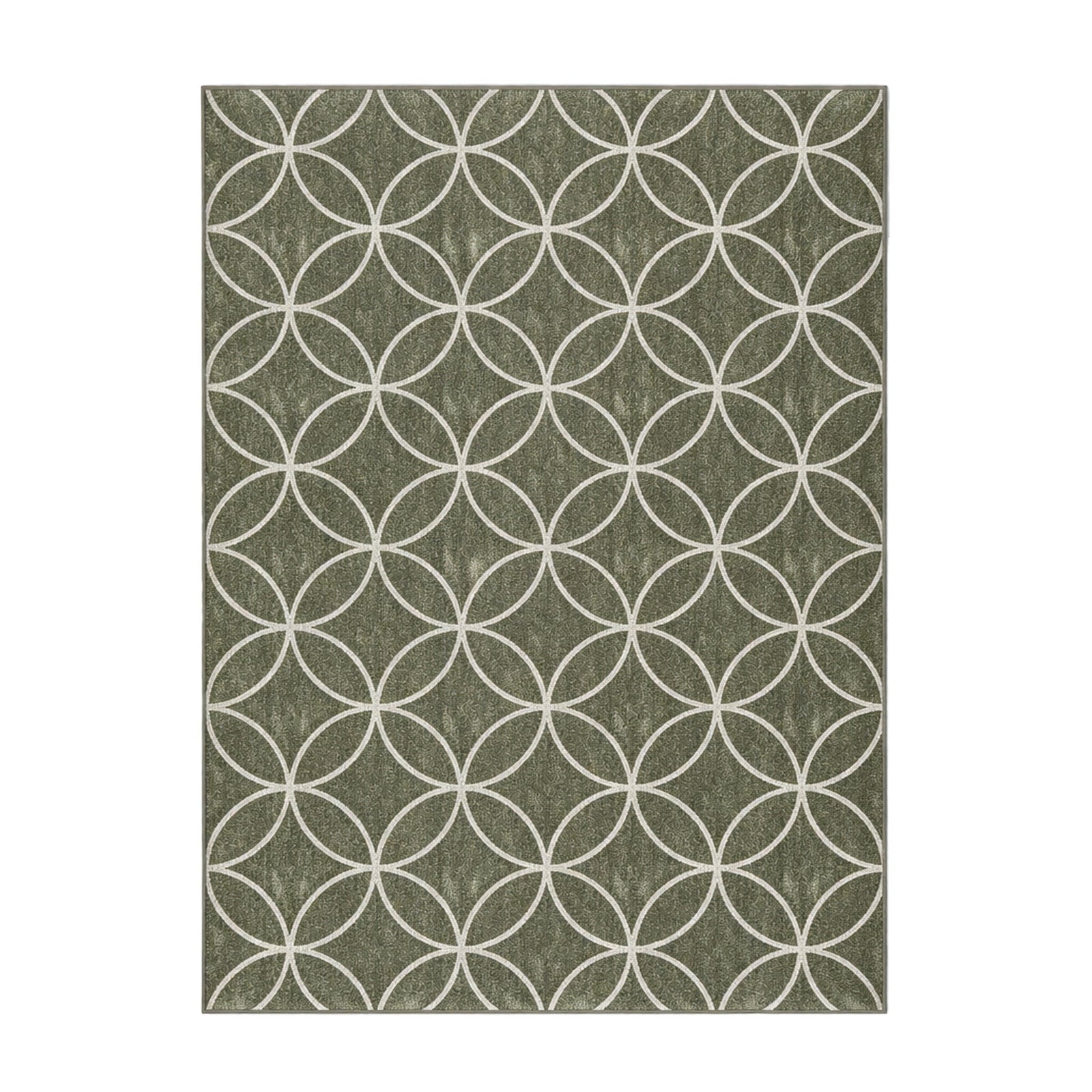 Geometric Outdoor Rug – Faro Ripple Green/White
