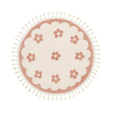 Round washable children's rug - Moos Flower Pink