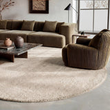 Round wool rug - Leone Cream