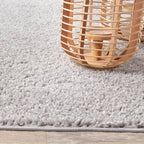 Round High Pile Rug - Lofty Light Grey