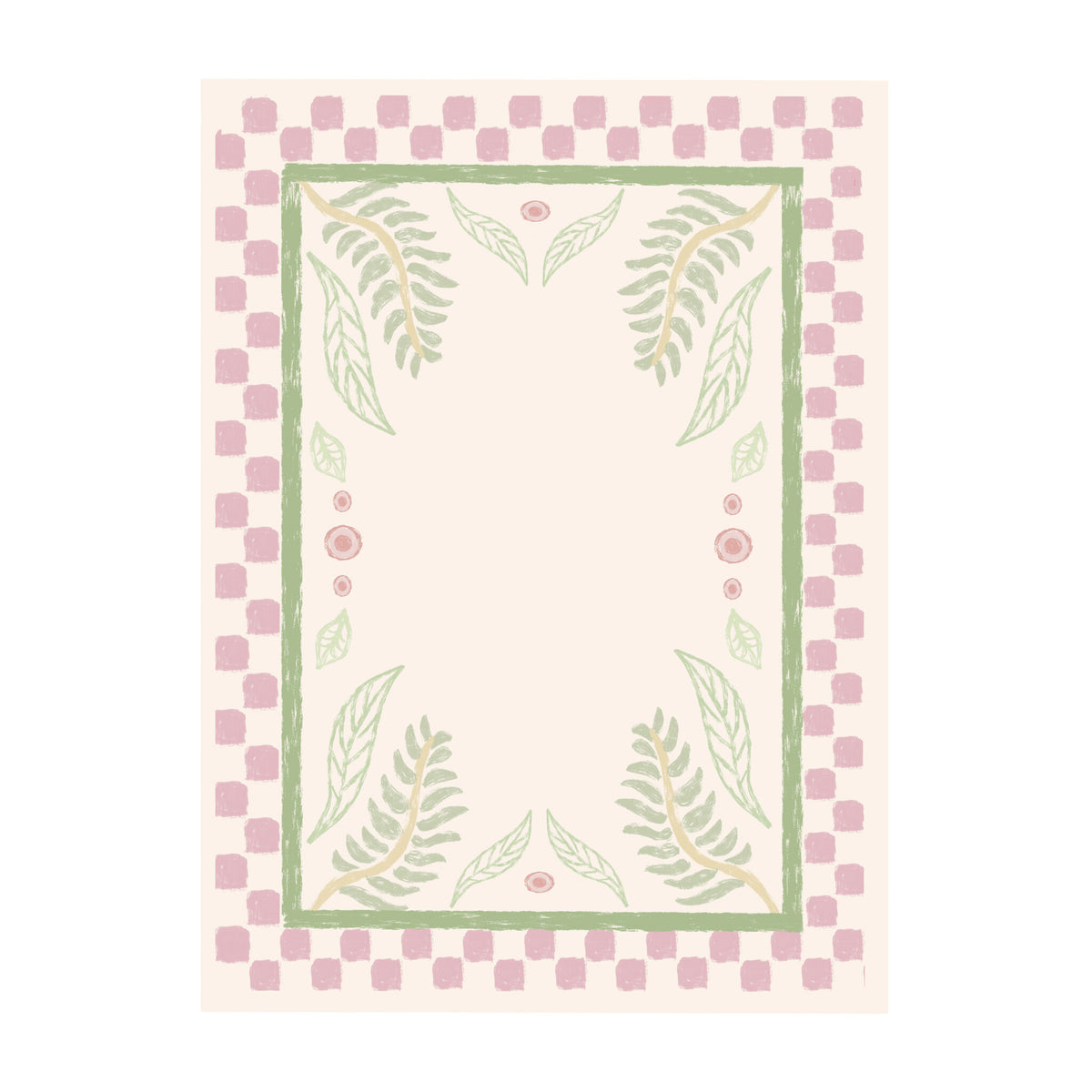 Outdoor Rug - Oasis Leaves Pink/Green