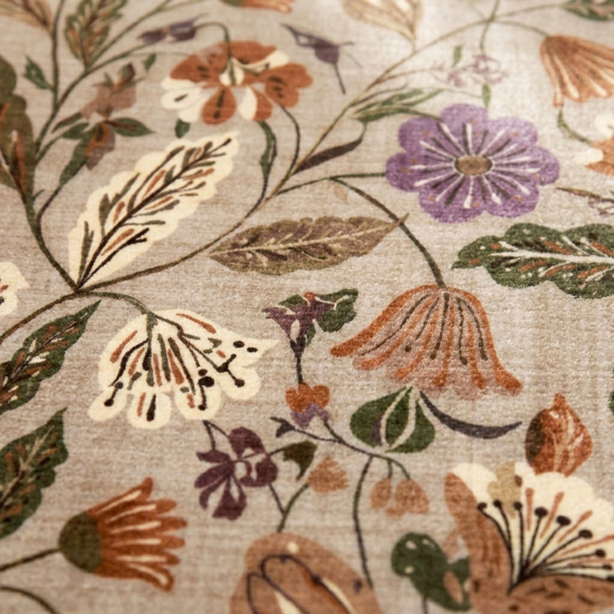 Washable rug – Misty Flowers Cream