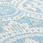 Round Outdoor Rug - Summer Oriental Light Blue
