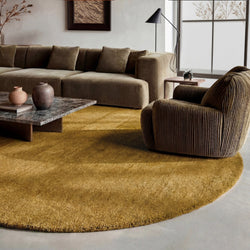 Round wool rug - Leone Gold