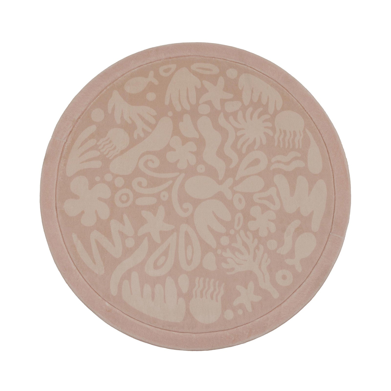 Round washable play mat - Flo Pink