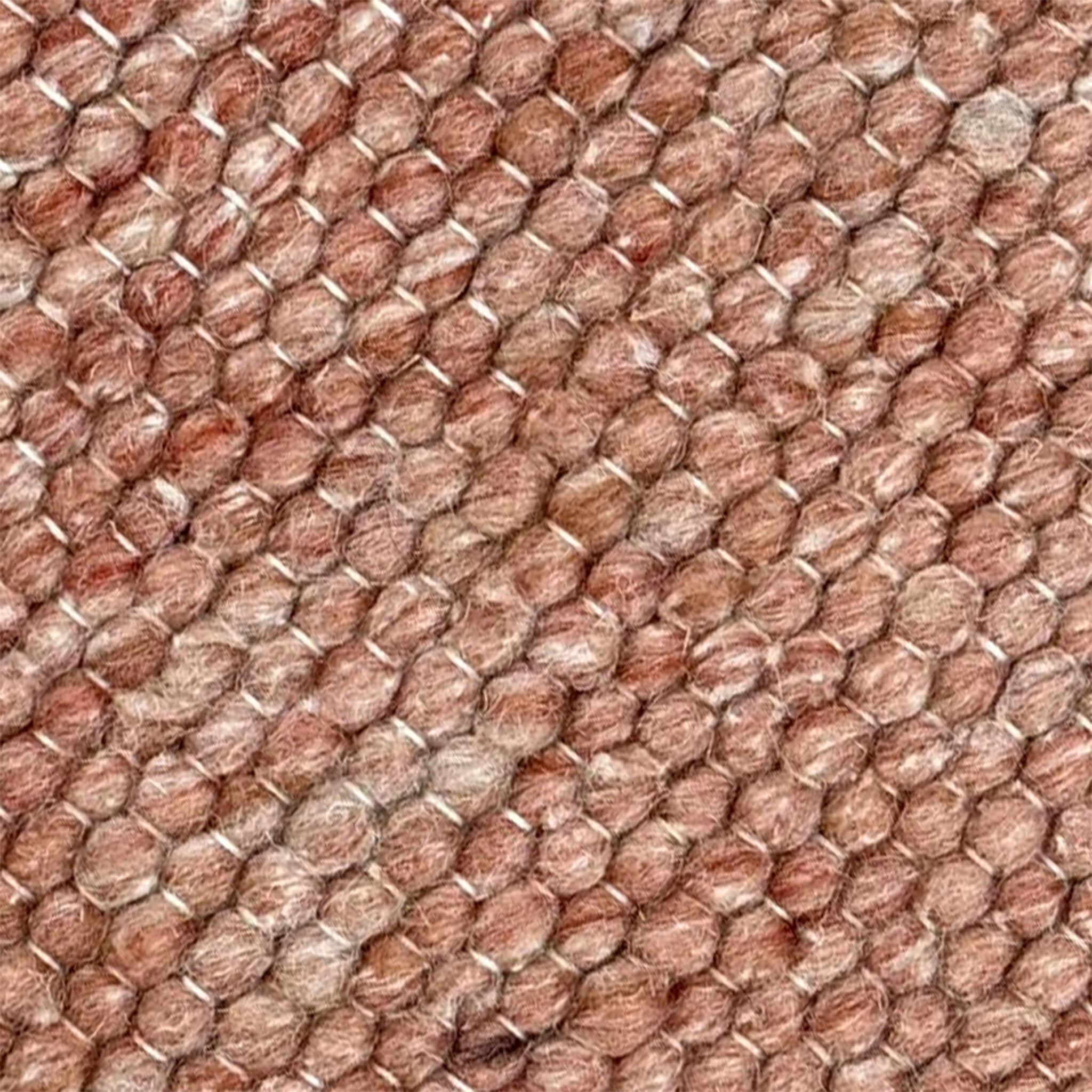Round Wool Rug – Feline Terracotta
