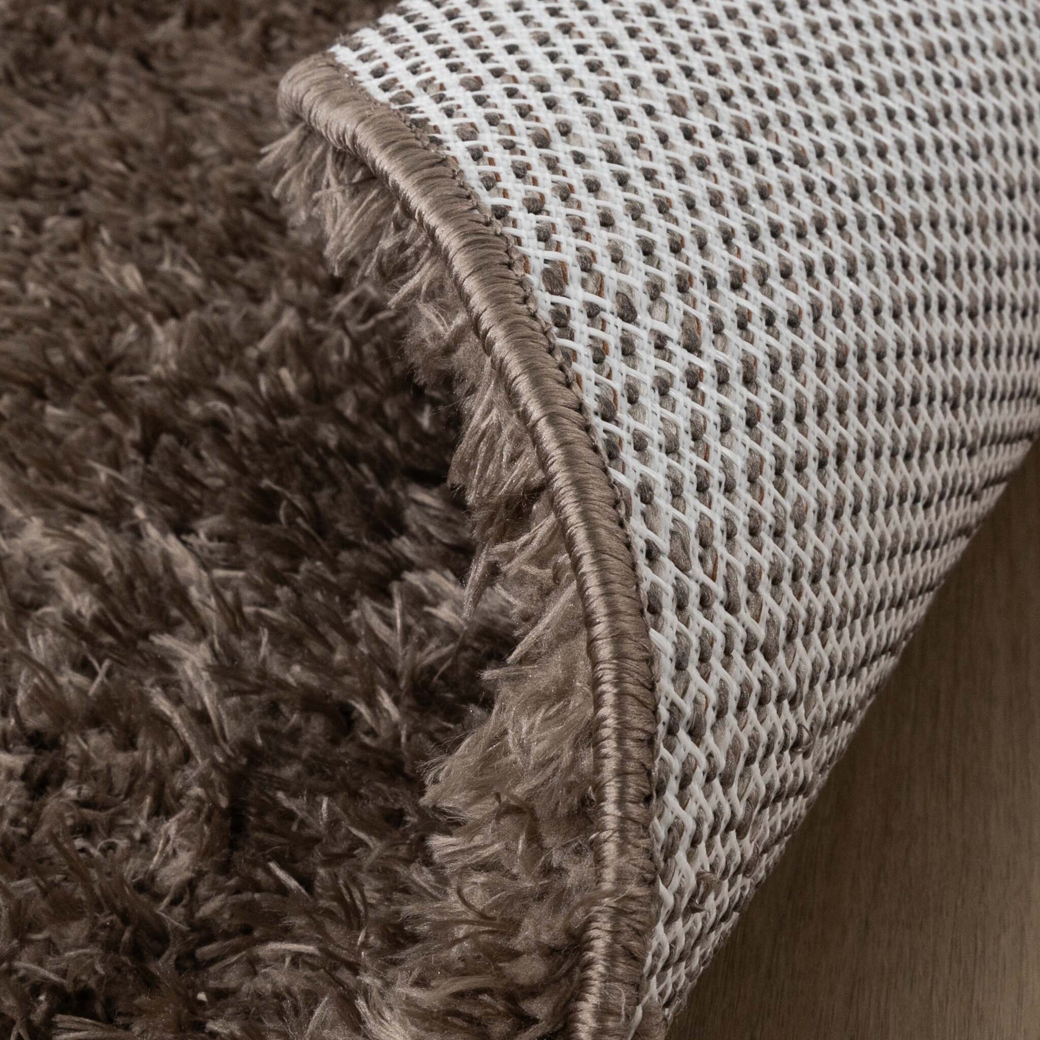 Oval Shaggy Rug - Blaze Taupe