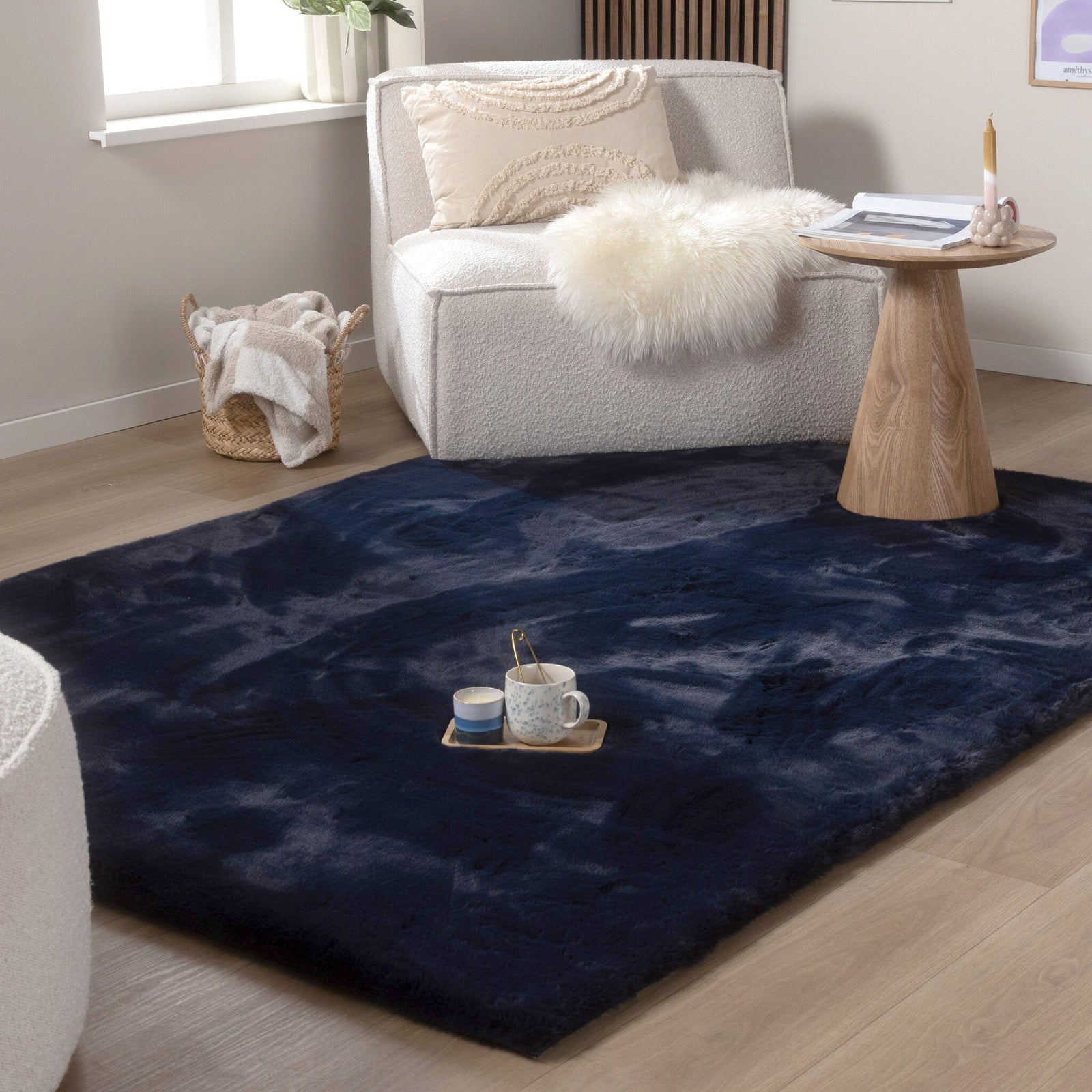 Soft High Pile Rug - Comfy Supreme Dark Blue