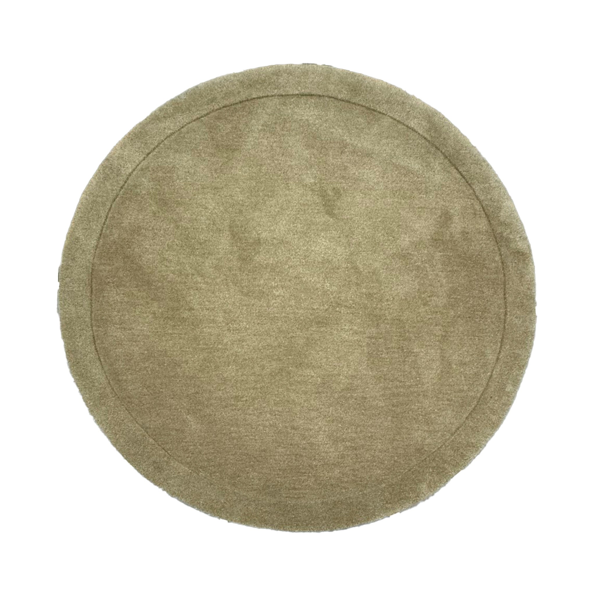 Round rug - Isara Border Olive Green