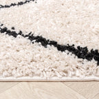 High Pile Rug - Sensa Lines Cream/Black