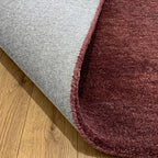 Round wool rug - Leone Red