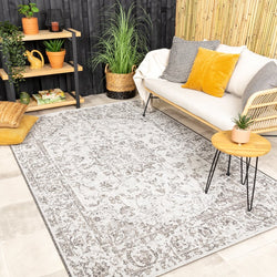 Vintage Outdoor Rug - Victoria Oriental Grey