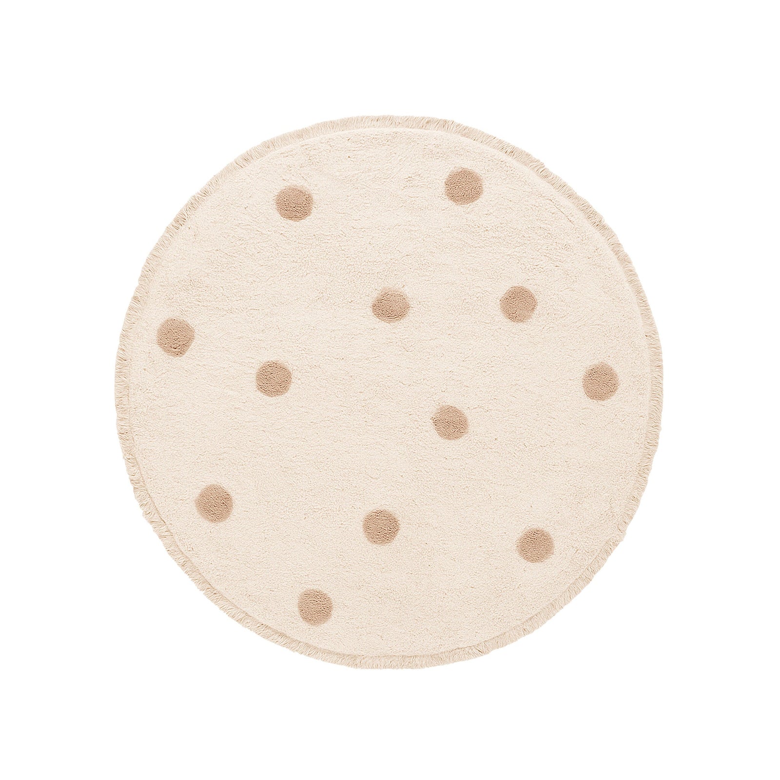 Round Kids’ Rug – Lou Dots Taupe