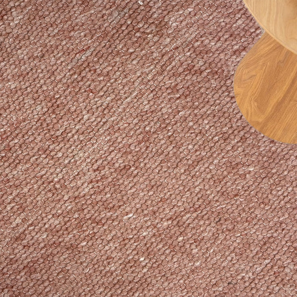 Round Wool Rug – Feline Terracotta