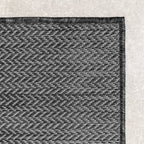 Round Outdoor Rug - Malta Arrow Black