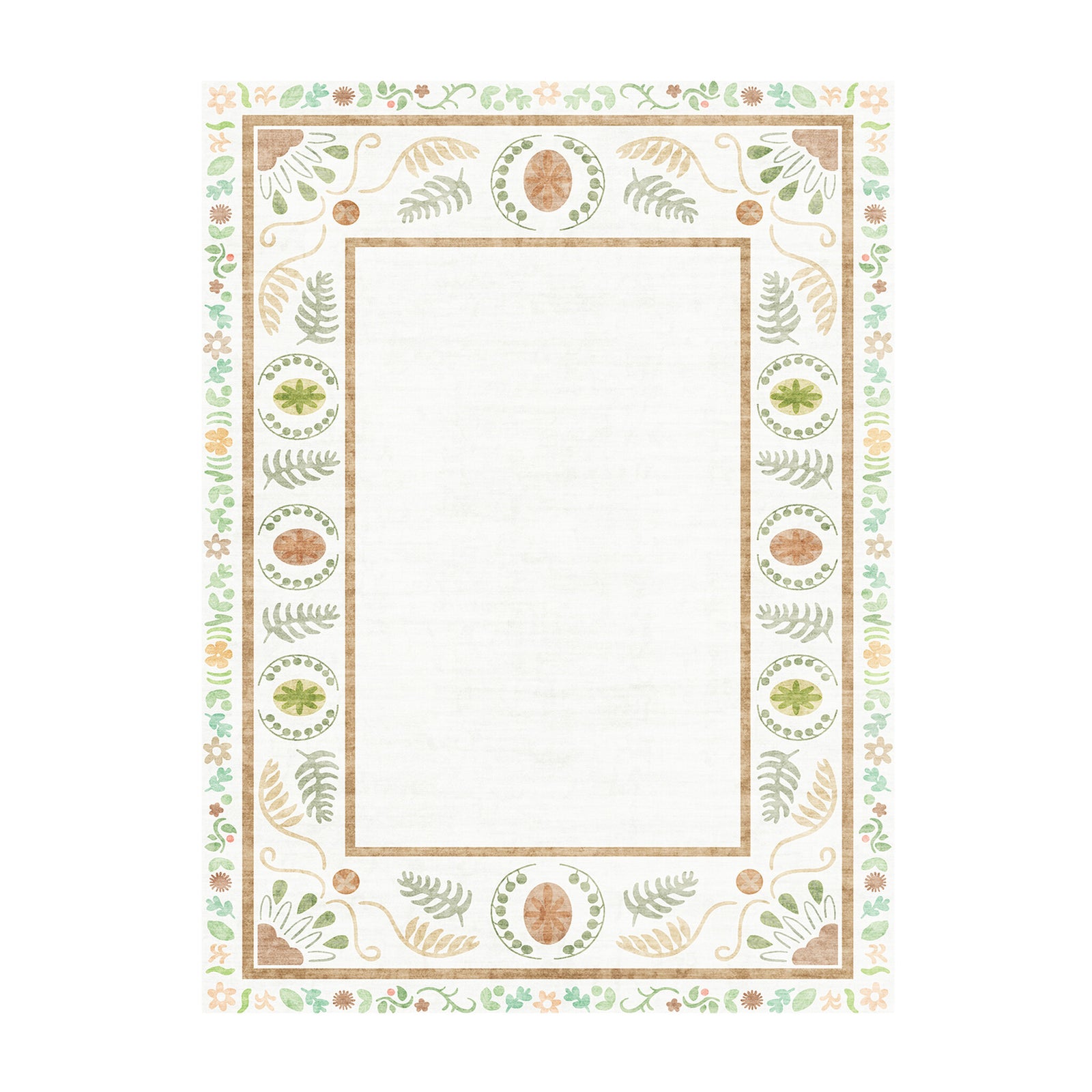 Outdoor rug - Maui Border White