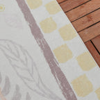 Outdoor Rug - Oasis Leaves Yellow/Lilac