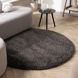 Round high-pile rug - Yves Anthracite