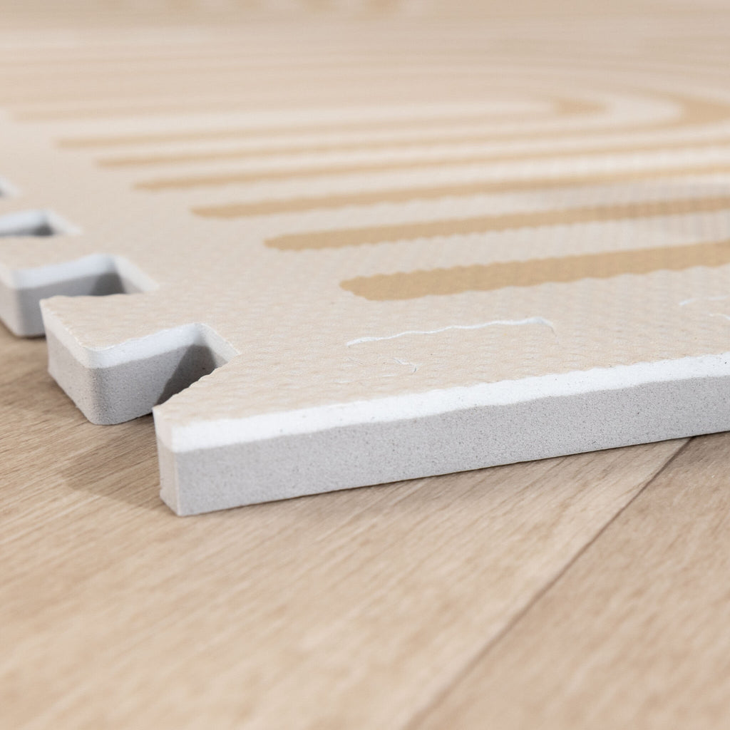 Foam Puzzle Mat - Alfie XL Grid Beige