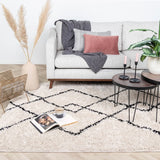 High Pile Rug - Sensa Pair Cream/Black
