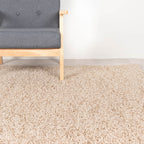 High Pile Rug - Solid Beige