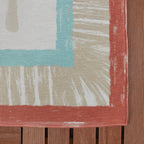 Outdoor Rug - Oasis Palm Blue/Red