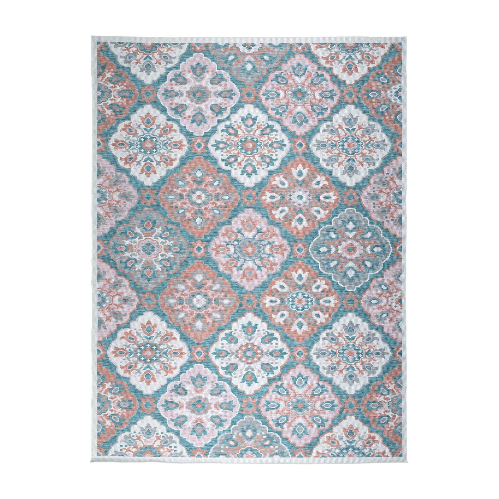 Bohemian Outdoor Rug - Vedra Tile Blue