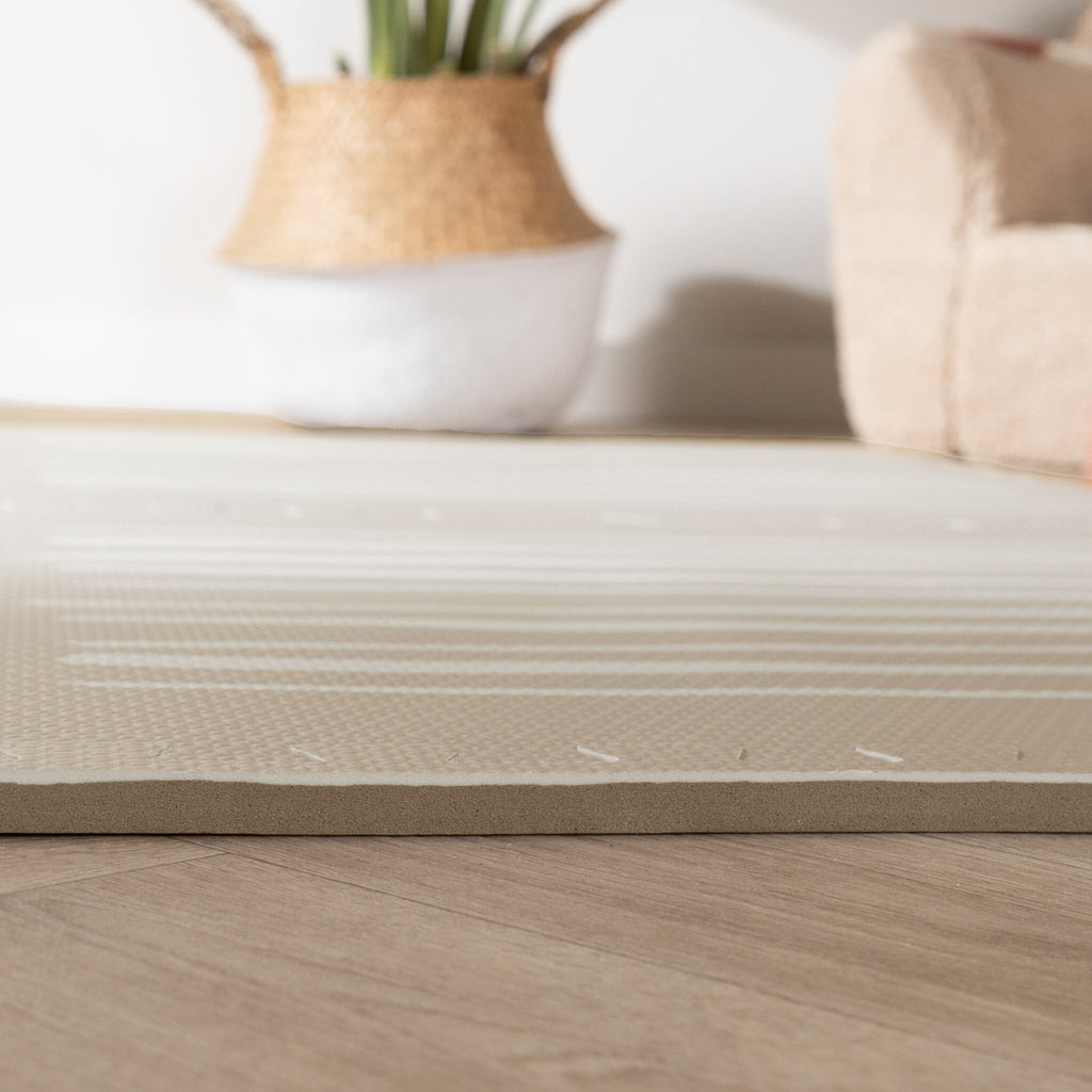 Foam puzzle mat - Alfie XL Stripes Grey/Beige