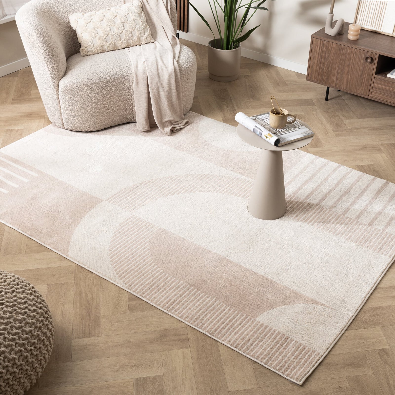 Japandi Rug - Aurora Shapes Beige