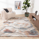 Abstract Rug - Xavier Wave Blue/Red