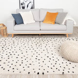 High Pile Rug - Grand Dots Cream/Black