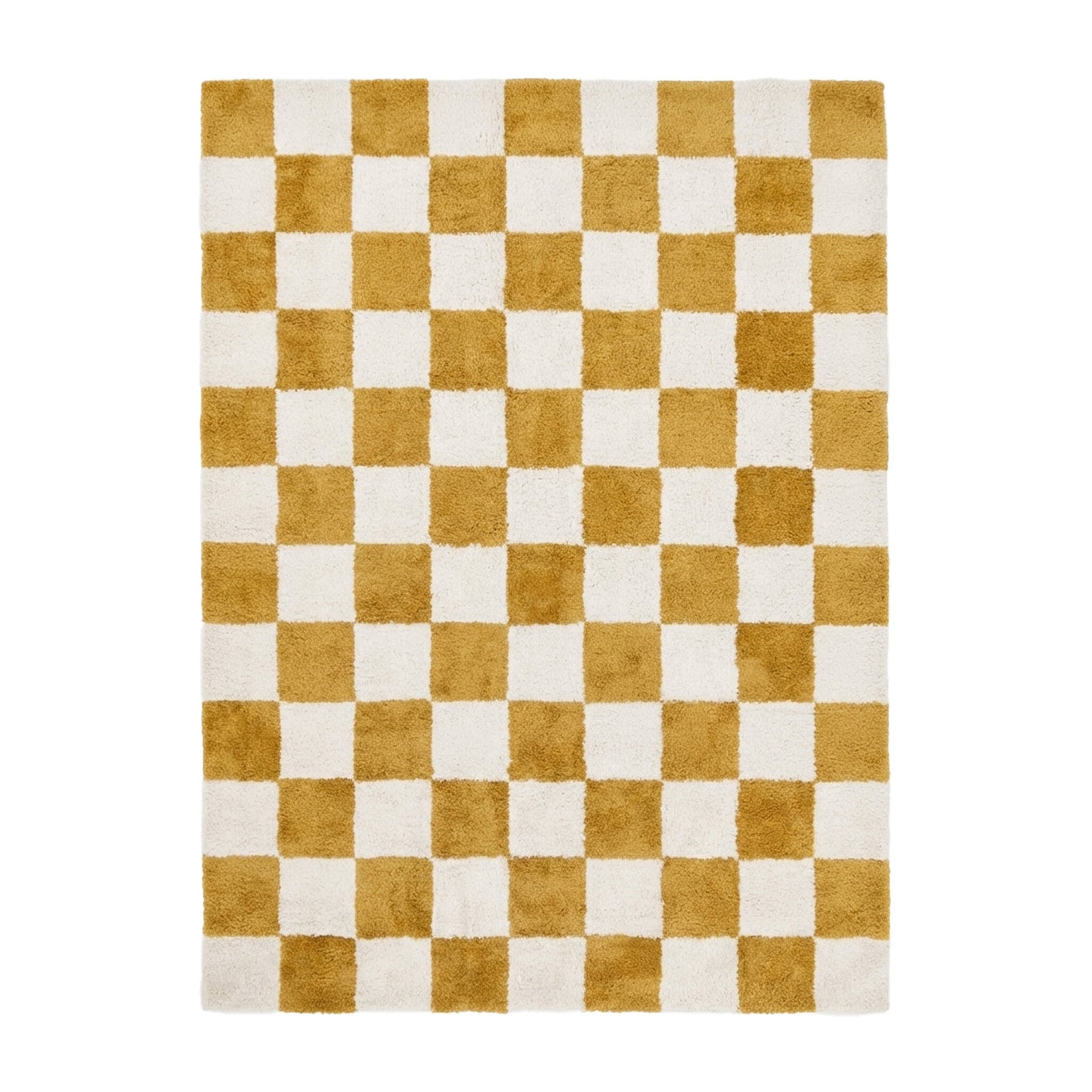 Checkerboard Rug - Blox Ochre Yellow