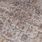 Runder Orientteppich – Leyla Medaillon Taupe