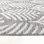 Outdoor Rug - Summer Leaves Grey