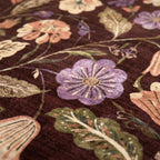 Washable rug – Misty Flowers Brown