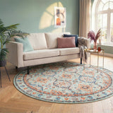 Round Vintage Rug - Imagine Oriental Green