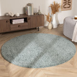 Round High-Pile Rug – Wish Blue/Green