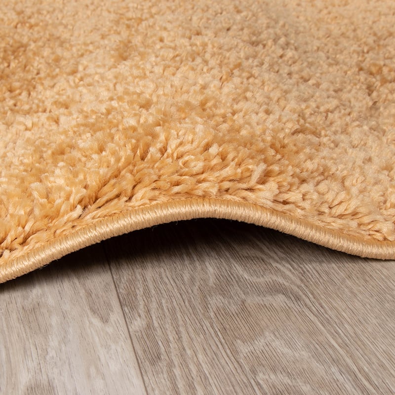 Round High Pile Rug - Lofty Ochre Yellow