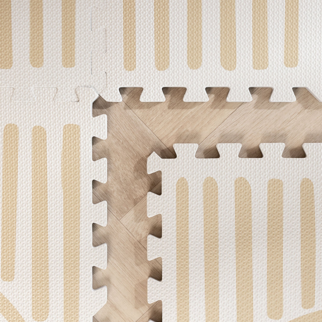 Foam Puzzle Mat - Alfie XL Grid Beige