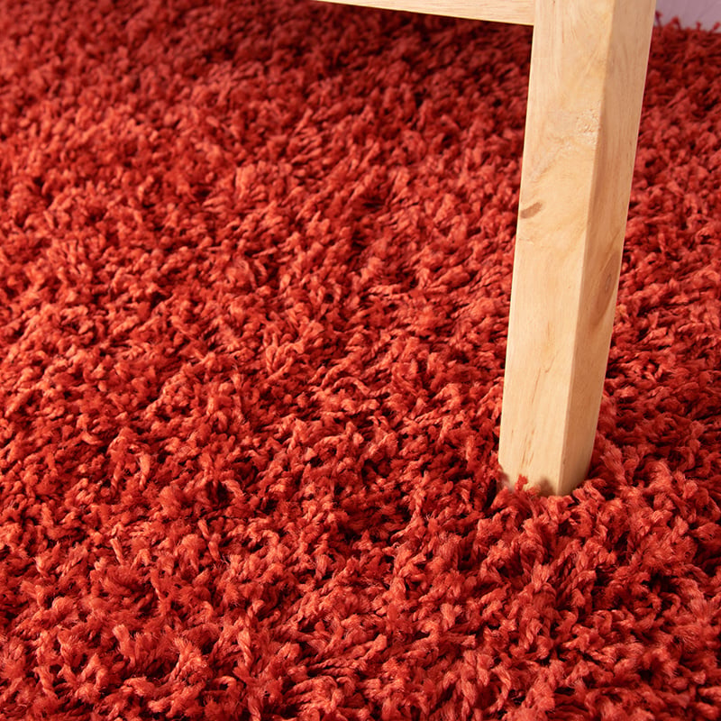 High Pile Rug - Solid Red