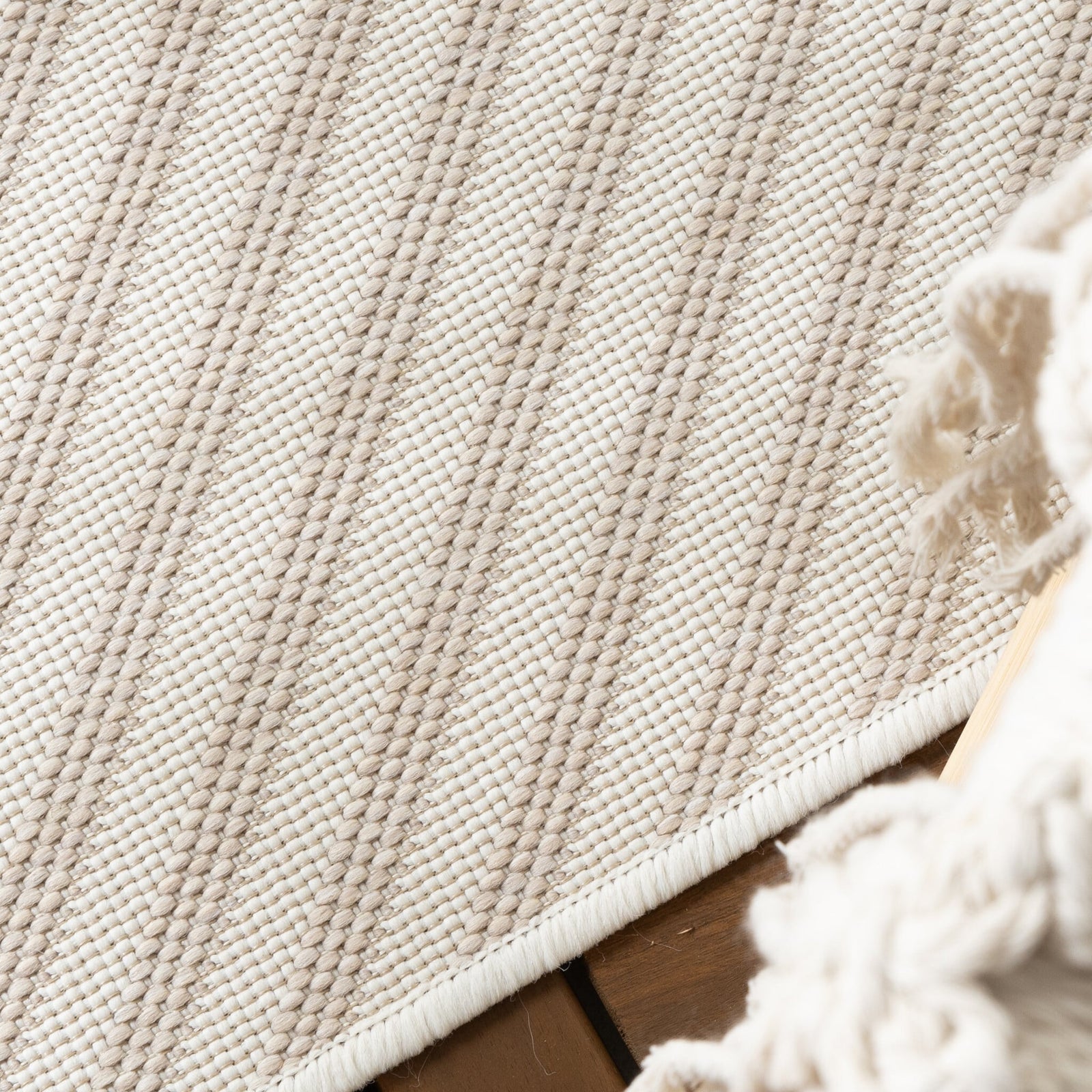 Outdoor Rug Capri Lines Beige Cream