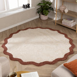 Round Washable Rug – Hazy Brown/Cream