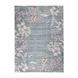 Outdoor rug flowers - Poppy Olive green