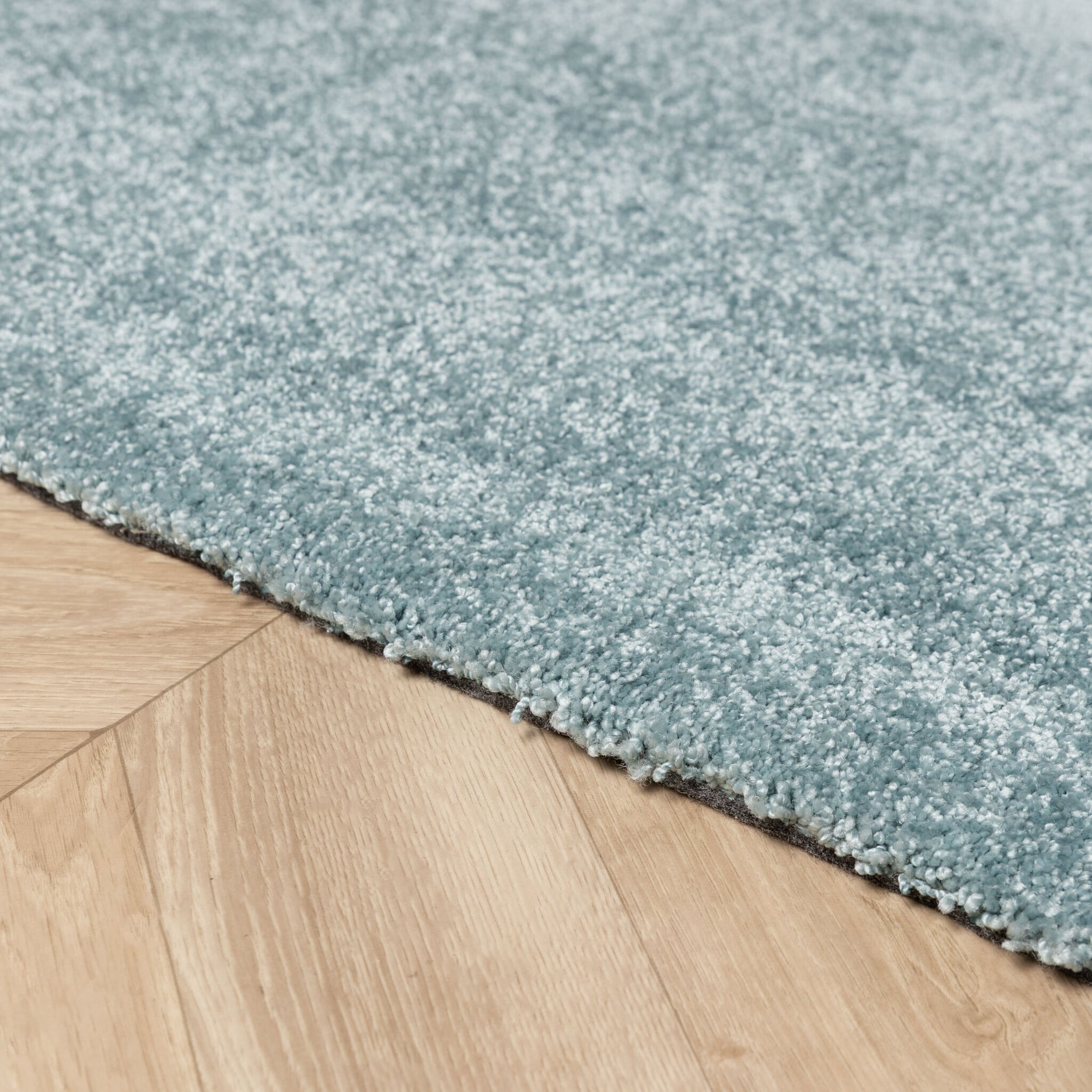 Round washable rug - Clean Light Blue