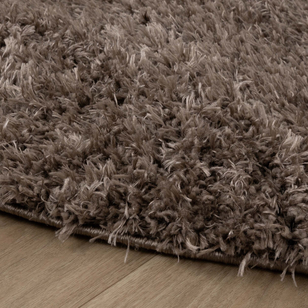 Oval Shaggy Rug - Blaze Taupe